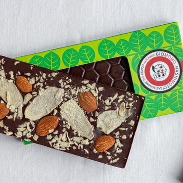 Chocolate ginger and almond bar ⋅ Biomomo Hashimoto ⋅ 70g