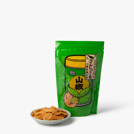 Galletas de arroz molido con pimienta sansho ⋅ Yawataya Isogoro ⋅ 60g