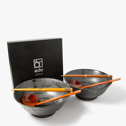 Set di ciotole per ramen in ceramica nera Ø 220 mm ⋅ Emro Aziatica