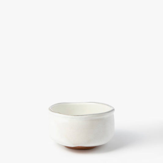 Wit gelakte matcha kom chawan Ø 115mm ⋅ Touga