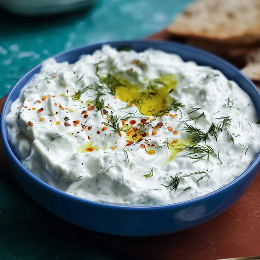 Tzatziki com yuzu e miso branco