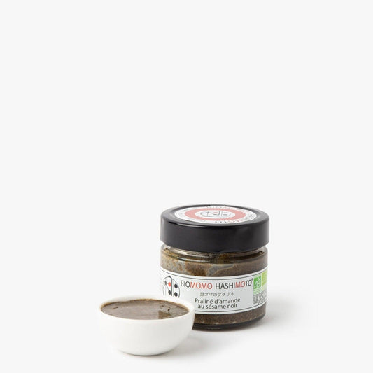 Praliné de amêndoa e sésamo preto - 180g - Biomomo Hashimoto - iRASSHAi